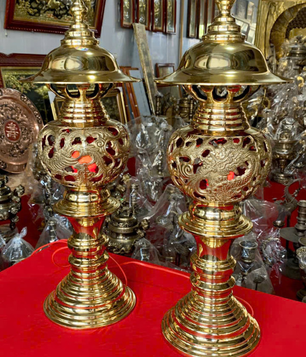 den-tho-rong-phuong-cao-57cm-mau-vang-bong